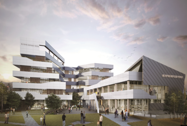 ▲ 대구시는 제3산업단지 내 폐교된 삼영초교 부지에 혁신지원센터· 복합문화센터, 제2임대형지식산업센터, 사회적경제혁신타운 등 3개 핵심 지원시설의 설계공모를 완료하고, 기본 및 실시설계를 시작으로 기업·근로자 지원시설을 복합개발해 제3산업단지의 거점기지 역할을 하도록 할 계획이다. 사진은 사회적경제혁신타운 조감도.ⓒ대구시