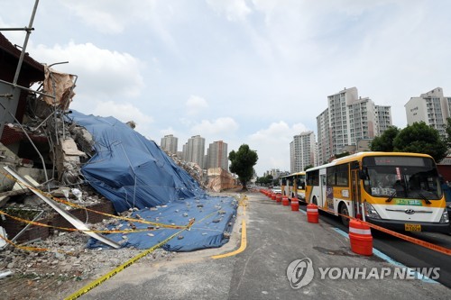 ▲ 광주 동구 학동 재개발구역 철거건물 붕괴참사 현장.ⓒ연합뉴스