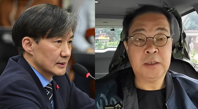 ▲ 조국(좌) 전 법무부 장관과 문갑식 전 조선일보 논설위원. ⓒ뉴데일리DB / 문갑식의 진짜 TV