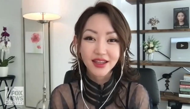 ▲ 탈북자 박연미 씨는 폭스뉴스와의 인터뷰에서 반서구주의와 정치적 올바름을 강요하는 컬럼비아대 학내 문화를 강하게 비판했다. ⓒ폭스뉴스 관련보도 화면캡쳐.