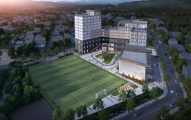 ▲ 오는 2023년 준공되는 충북도립대학교 학생생활관 조감도.ⓒ충북도립대학교