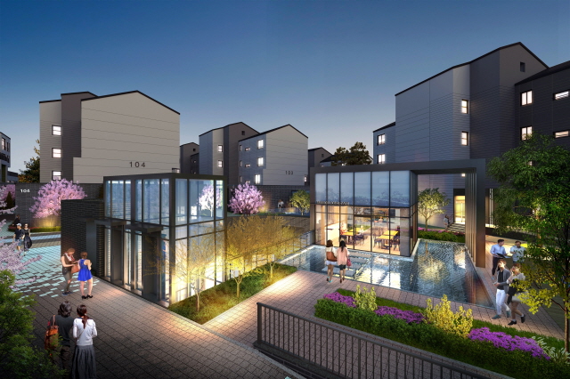 ▲ 유리통창으로 둘러싸여 있는 카페테리아. ⓒ 현대엔지니어링