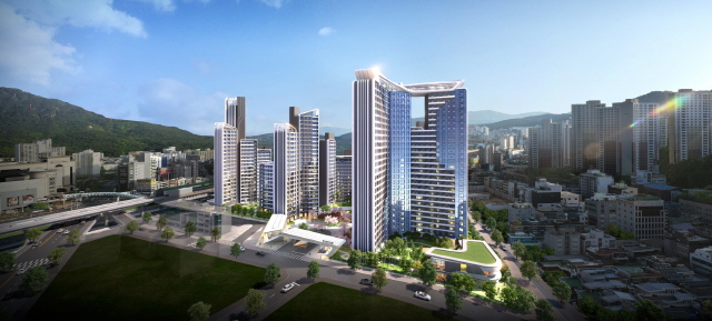 ▲ 부산광역시 동래구 명륜2 주택재건축정비사업 조감도. ⓒ 삼성물산