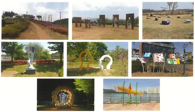 ▲ 경산시(시장 최영조)는 시민들이 즐겨 찾는 경산 남매지 산책로와 삼성현역사문화공원에 공공미술프로젝트로 추진한 미술작품을 각 3점, 5점을 설치하여 시민들이 일상생활에서 예술을 만날 수 있는 ‘어울림 문화예술공원 조성’을 완료했다.ⓒ경산시
