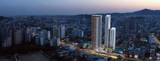 ▲ 안양시 호계동 삼덕진주가로주택정비사업 조감도. ⓒ 쌍용건설