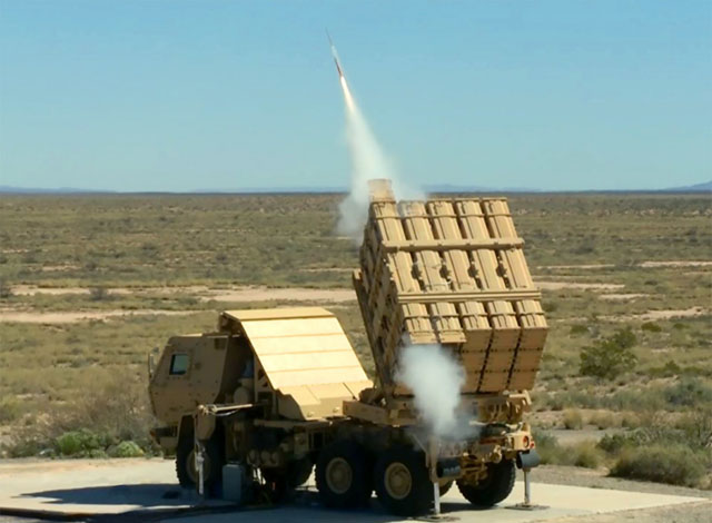 ▲ 2016년 4월 MHKM 시험발사 당시 모습. ⓒ미육군 공개사진.