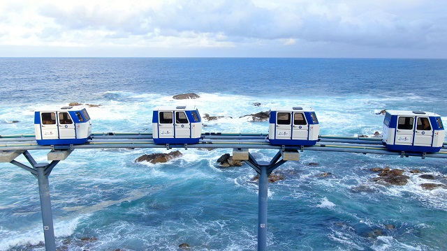 ▲ 울진군 ‘죽변 해안스카이레일’ 전경.ⓒ울진군