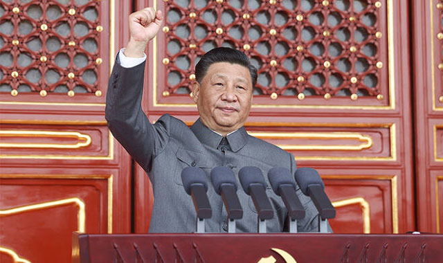 ▲ 지난 1일 중국 공산당 창당 100주년 기념식에서 축사를 하는 시진핑 주석. ⓒ뉴시스 신화. 무단전재 및 재배포 금지.