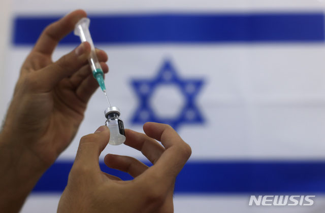 ▲ 이스라엘 방위군 구급대원이 코로나 백신 접종을 준비 중이다. ⓒ뉴시스 AP. 무단전재 및 재배포 금지.