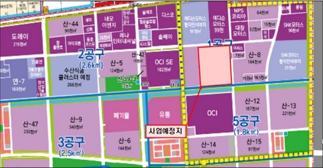 ▲ 새만금 국가산단 내 천보 비엘에스 사업예정지 위치도.ⓒ새만금개발청