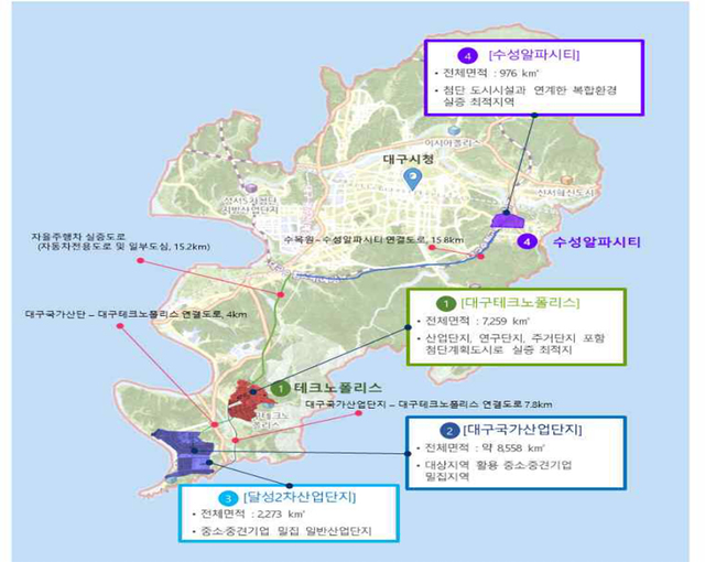 ▲ 대구시는 산업통상자원부에서 추진하는 2021년도 ‘미래차 디지털 융합산업 실증플랫폼 구축사업’에 최종 선정됐다.ⓒ대구시