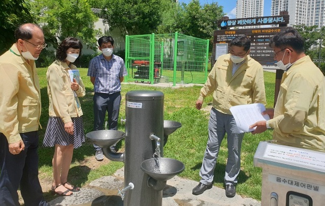 ▲ 세종시 종촌동 제천뜰 근린공원에 설치된 비상급수시설.ⓒ세종시