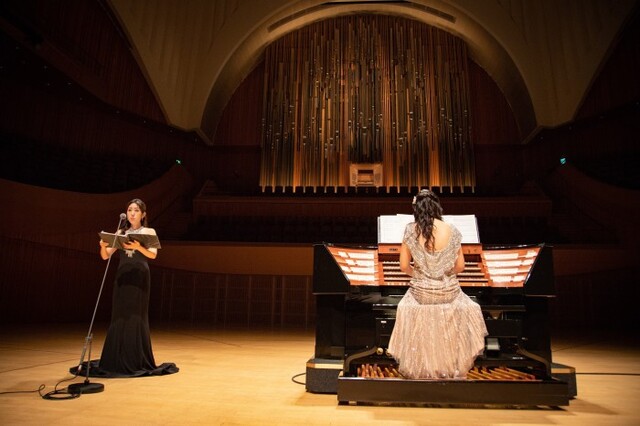 ▲ 오르가니스트 전지희와 소프라노 이한나 듀오 콘서트.ⓒ롯데문화재단