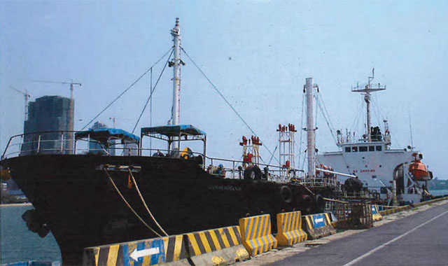 ▲ 미국 법무부가 공개한 몰수 선박 '커리저스'호. 싱가포르 국적자가 58만 달러에 사들인 뒤 대북 석유공급에 사용했다. ⓒ미국 법무부 공개사진.