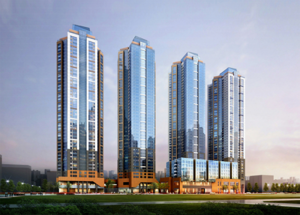 ▲ '평택더파크파이브 주상복합아파트' 투시도. ⓒ신동아건설