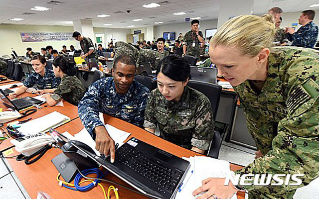 ▲ 과거 하반기 한미연합훈련 때의 지휘소 모습. ⓒ뉴시스. 무단전재 및 재배포 금지.