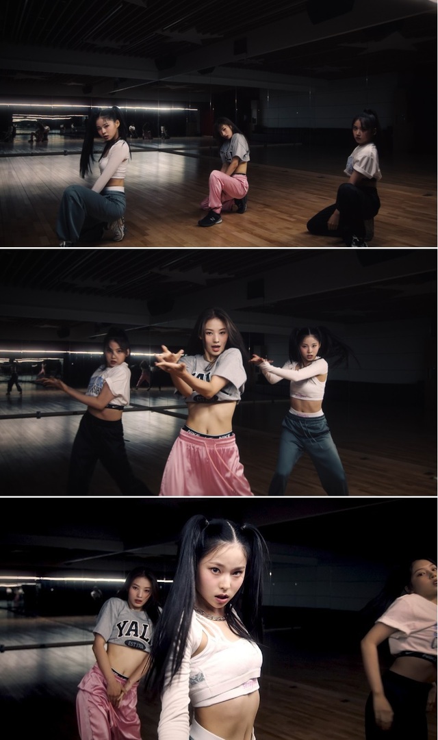▲ JYP 신인 걸그룹 댄스 커버 영상 중 일부. ⓒJYP엔터테인먼트