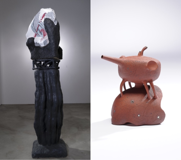 ▲ 금상 '편화된 틀'과 은상 '호모큘러스-LR'ⓒ한국도자재단