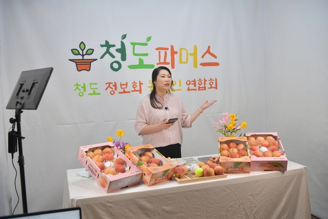 ▲ 청도군(군수 이승율)은 19일 코로나19의 언택트 시대에 발맞춰 농산물 판매를 촉진하려는 방안으로, 청도군정보화농업인연합회(회장 라상섭)의 ‘네이버쇼핑 라이브 방송’을 지원했다.ⓒ청도군