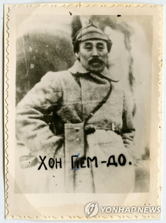 ▲ 독립기념관은 서거 후 78년 만에 고국으로 돌아온 홍범도 장군(1868∼1943년)의 생전 미공개 영상과 사진 등 16점을 17일 공개했다. 사진은 1922년 1월 홍범도 장군의 모습. ⓒ독립기념관 제공 / 연합뉴스