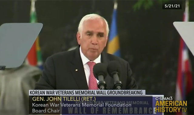 ▲ 존 틸럴리 전 주한미군 사령관(예비역 육군대장). 현재 한국전 참전용사 기념재단 이사장을 맡고 있다. ⓒ美공영 C-SPAN 관련 영상 캡쳐.