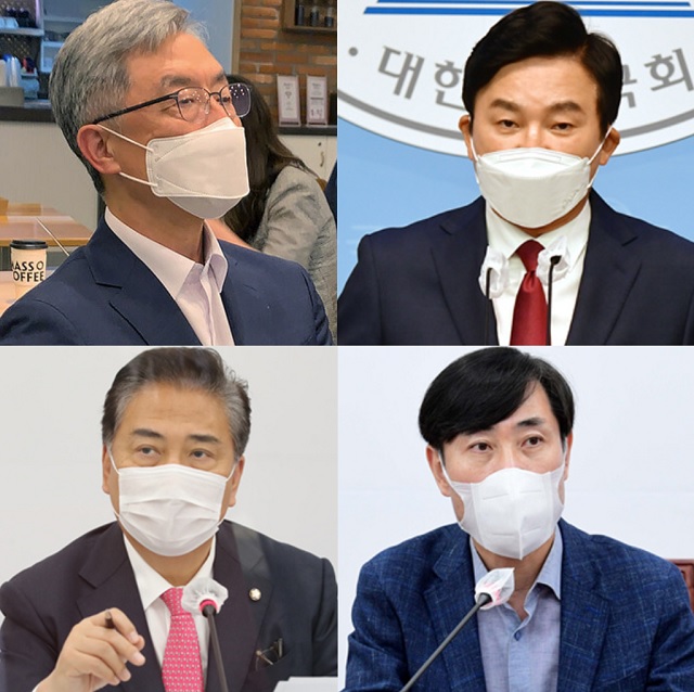 ▲ (좌측 상단부터 시계방향)국민의힘의 최재형·원희룡 대선 예비후보, 하태경·박진 경선후보.ⓒ뉴데일리DB