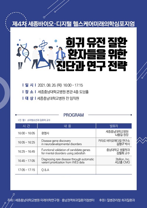 ▲ 세종바이오디지털헬스케어미래의학심포지엄 포스터.ⓒ세종충남대병원