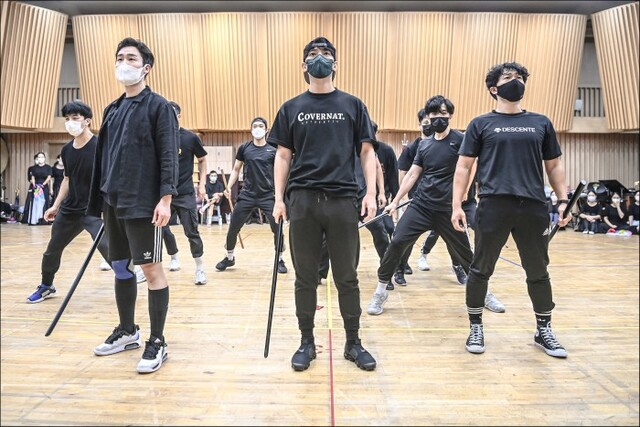 ▲ 뮤지컬 '조선 삼총사' 연습 현장(김범준·허도영·한일경).ⓒ세종문화회관