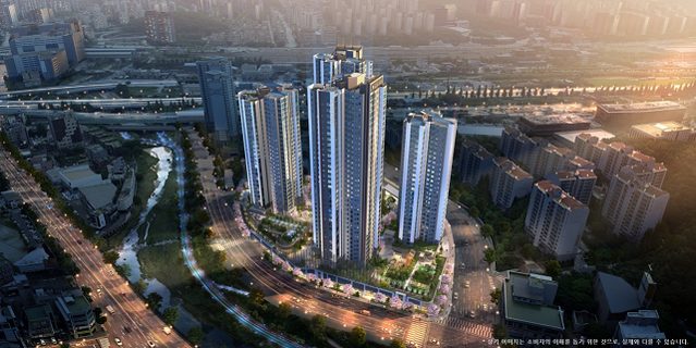 ▲ 수지구청역 롯데캐슬 하이브 엘 조감도. ⓒ 롯데건설