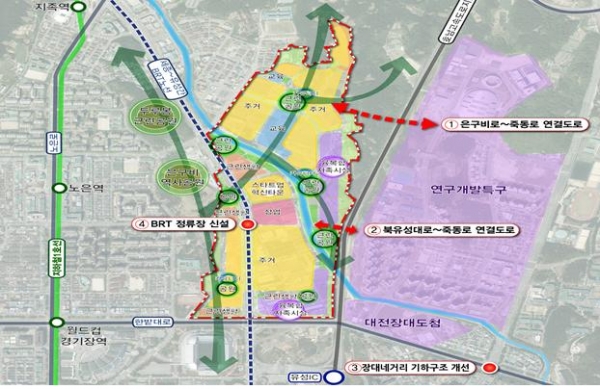 ▲ 국토교통부 3차 신규 공공택지 추진계획 후보지로 선정된 대전 유성구 죽동2지구.ⓒ대전시