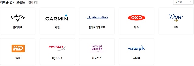 ▲ 글로벌 유명 브랜드의 제품은 상대적으로 종류가 적은 편이다.ⓒ11번가