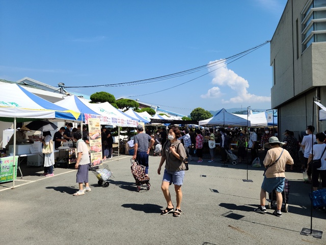 ▲ 경상북도는 ‘바로 따서 바로 와서 바로 사가는’ 농산물 직거래장터인 ‘바로마켓’이 대구 소비자 입맛을 제대로 사로잡으며 지역 농민에게 큰 호응을 얻고 있다.ⓒ경북도