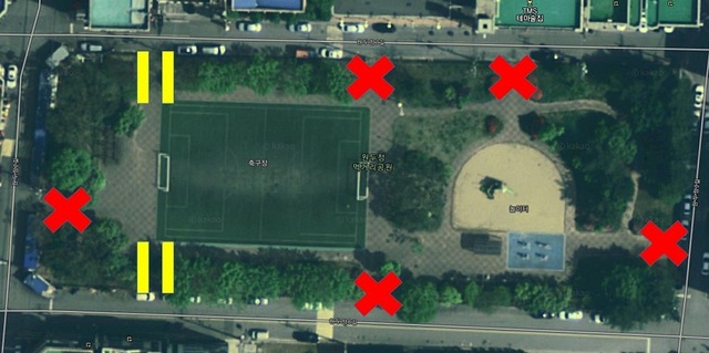 ▲ 원두정먹거리공원 폐쇄 운영도.ⓒ천안시