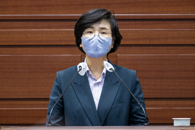 ▲ 임미애 의원은 2일 제325회 임시회 제2차 본회의 5분 자유발언에 나서 경상북도의 실효성 있는 탄소중립 대책 마련을 촉구했다.ⓒ경북도의회