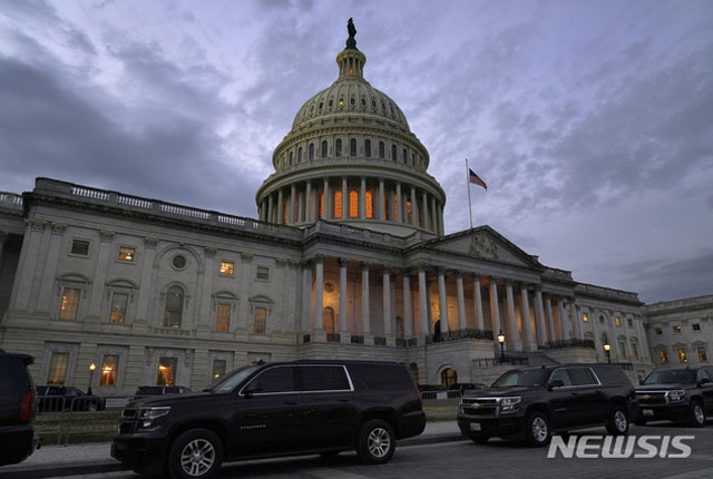 ▲ 미국 의회의사당 '캐피톨 힐'. ⓒ뉴시스 AP. 무단전재 및 재배포 금지.