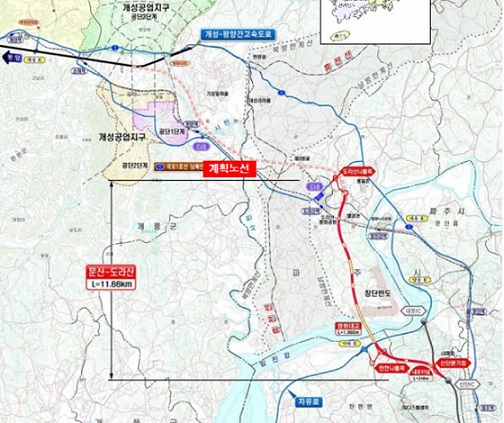 ▲ 문산~도라산 고속도로 건설 위치도.ⓒ국토부