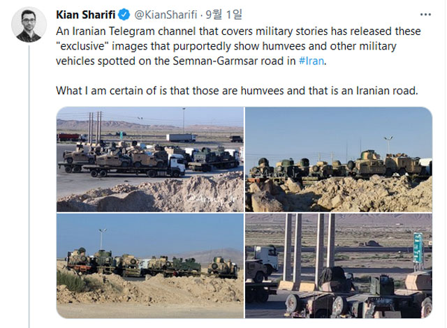 ▲ BBC의 이란전문기자 키안 샤리피가 트위터에 올린 사진. 촬영장소는 모두 테헤란 교외다. ⓒ키안 샤리피 트위터 캡쳐.