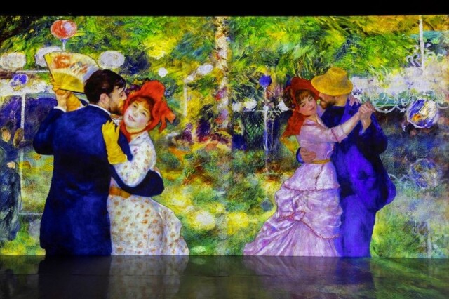 ▲ '빛의 벙커: 모네, 르누아르... 샤갈'展 내부 모습.ⓒ빛의 벙커