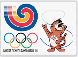 88서울올림픽 엠블렘과 마스코트 호돌이.ⓒ국가기록원
