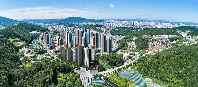 ▲ 대전 동구 용운동 지역주택조합, 래전드 대전 ‘에일린의뜰’조감도.ⓒ대전 용운동 지역주택조합