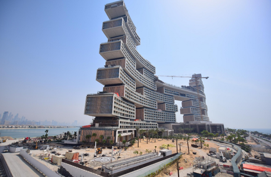 ▲ 두바이 로열 아틀란티스 호텔 공사 전경. ⓒ 쌍용건설