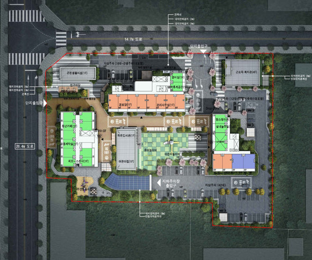 ▲ 청주산업단지 행복주택 배치도(송정동).ⓒ청주시