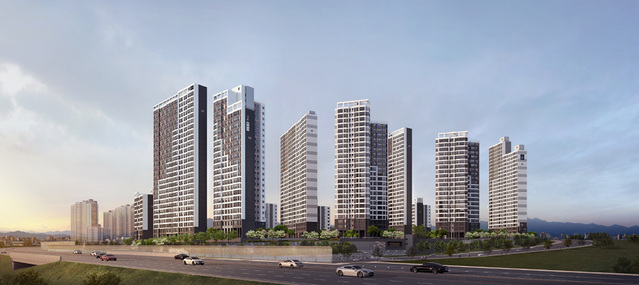 ▲ 평택 지제역 동문 디 이스트 투시도. ⓒ 동문건설