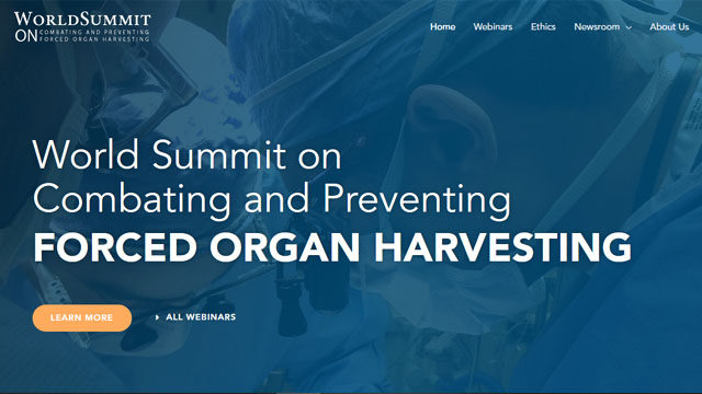 ▲ 한국장기이식윤리협회 등 세계 5개 시민단체가 공동주최하는 '중국의 강제 장기적출 근절 및 방지를 위한 월드 서밋'. ⓒ홈페이지 캡쳐.