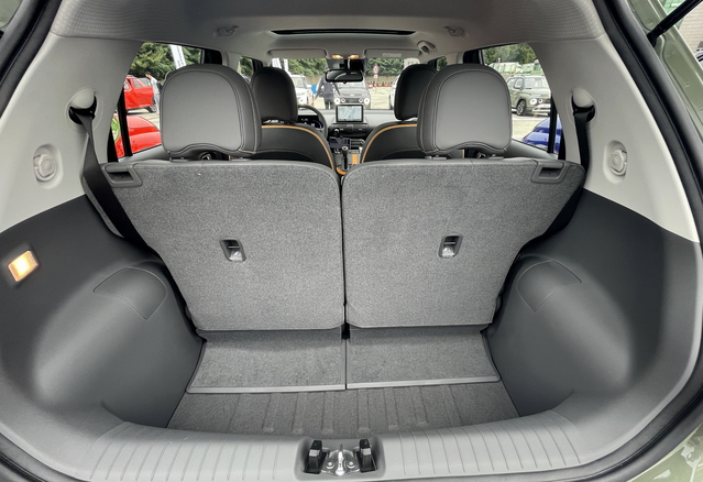 ▲ 캐스퍼의 경우에도 폴딩하면 차박이 가능하다. ⓒ김재홍 기자