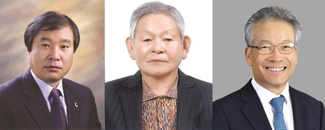 ▲ (왼쪽부터)이덕제, 정석현, 백서재 씨가 ‘경산시민상’ 수상자로 선정됐다.ⓒ경산시