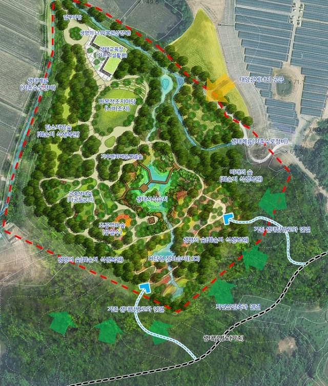 ▲ 의성군 생태축 복원사업 조감도.ⓒ의성군