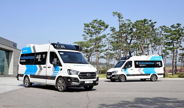▲ 남양연구소 내부에서 시범 운영중인 로보셔틀의 모습 ⓒ현대차