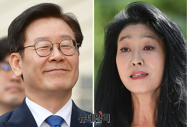▲ 이재명 더불어민주당 후보와 배우 김부선씨. ⓒ뉴데일리DB