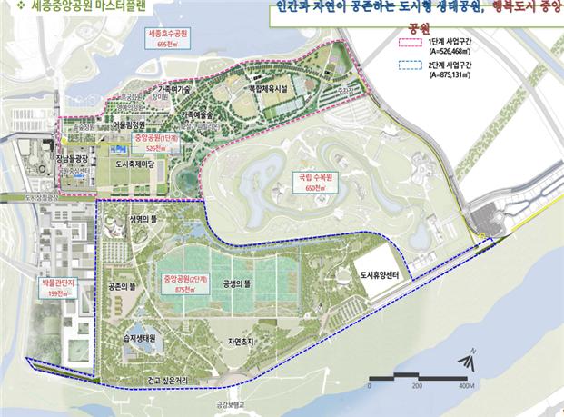 ▲ 세종중앙공원 마스터플랜.ⓒ세종시